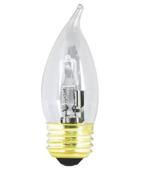 Feit Electric BPQ40EFC/2 Energy Saver Halogen Light Bulb, Chandelier, 40 Watts