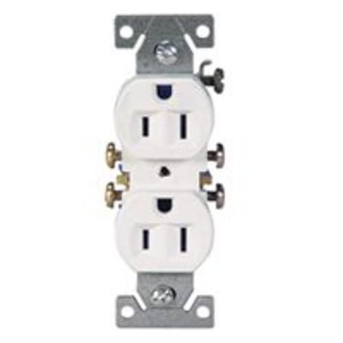 Cooper Wiring C270W Three Wire Duplex Receptacles, 15 Amp, White