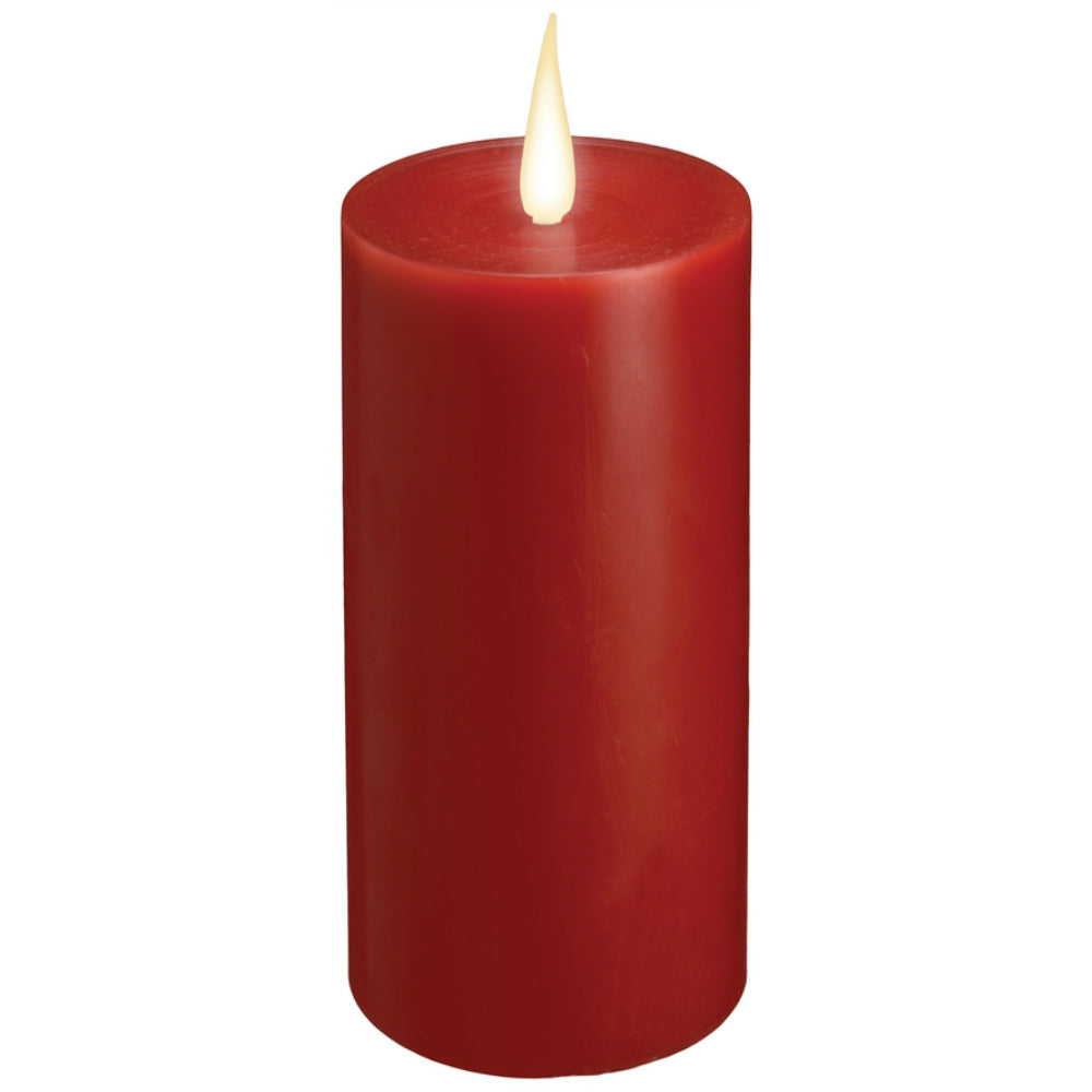 Xodus Innovations WC1686R Battery Operated LED Candle Piller, Red, 6 In