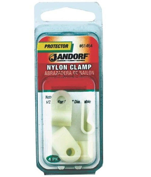 Jandorf 61464 Nylon Clamp, 1/2" x 3/16", Natural
