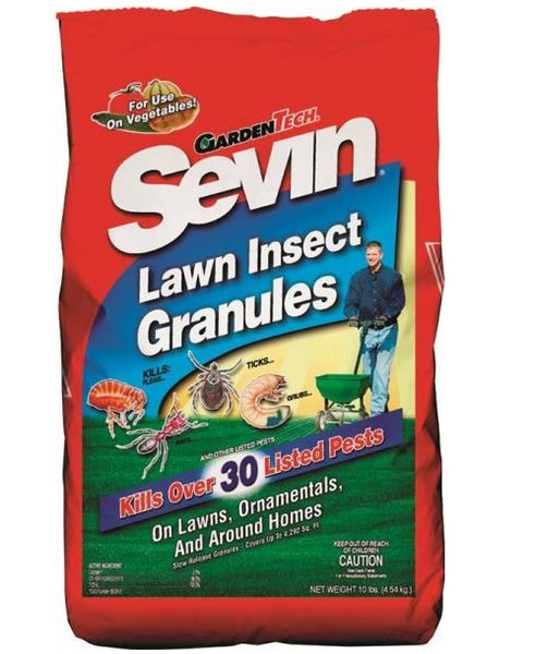 Garden Tech 100509314 Sevin Lawn Insect Granules, 10 Lbs
