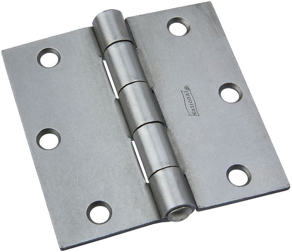National Hardware N140-566 Non-Removable Pin Hinge, 3-1/2", Plain Steel