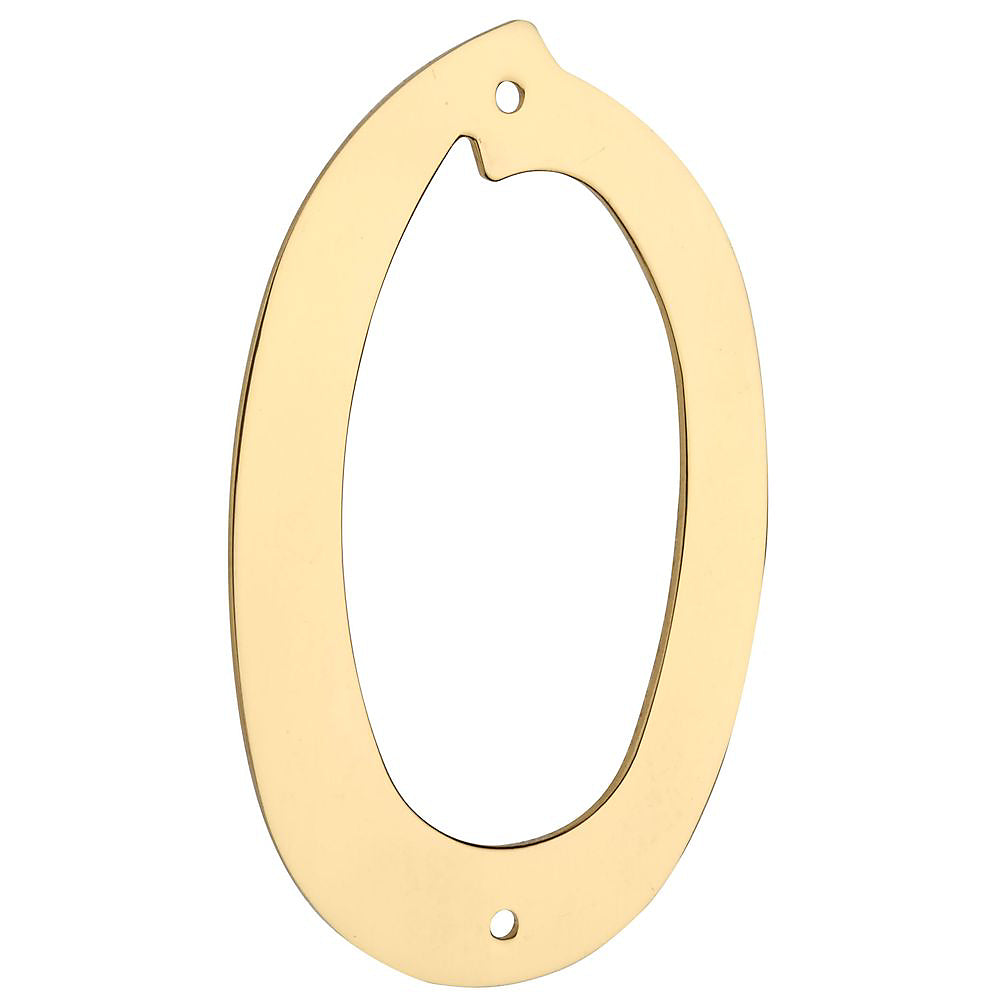 National hardware N211-581 V1901 House Numbers, Solid Brass, 4" - #0