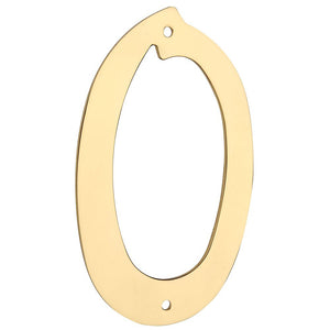 National hardware N211-581 V1901 House Numbers, Solid Brass, 4" - #0