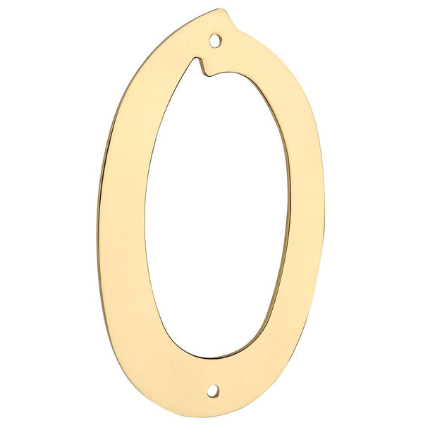 National hardware N211-581 V1901 House Numbers, Solid Brass, 4" - #0