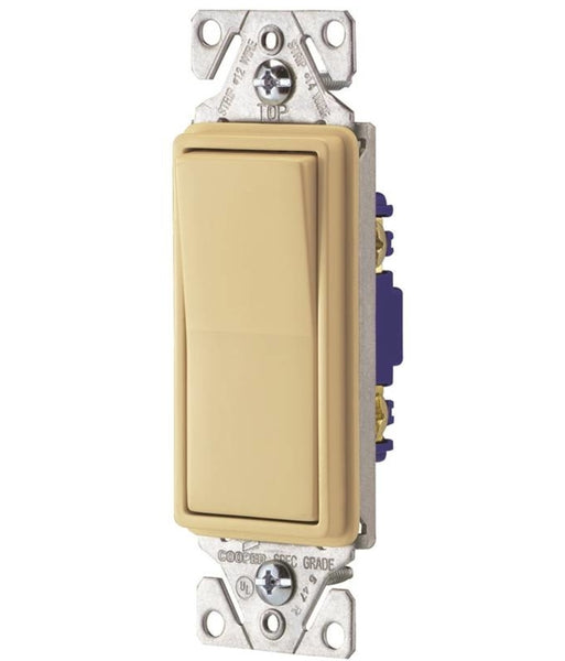 Cooper Wiring 7501V-10-L Decorative Standard Rocker Switch, 120/277 Volts
