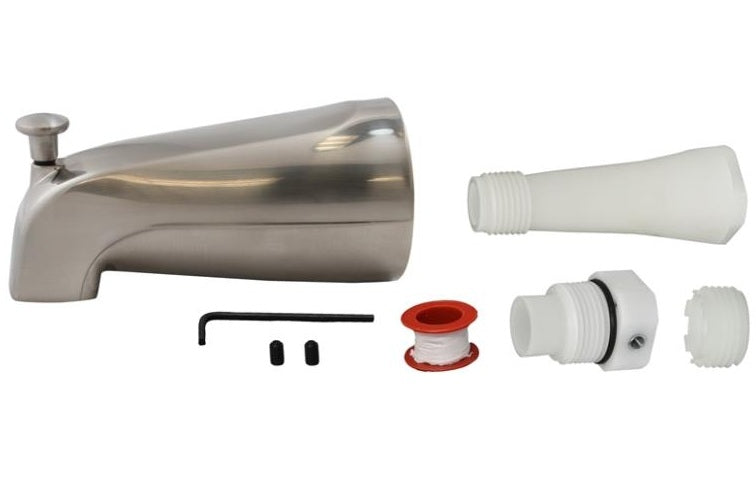 Plumb Pak PP825-35BN Bathtub Spout, Brass Nickel