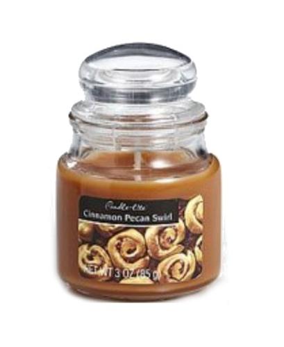 Candle Lite 3827549 Scented Candles Jar, 3 Oz, Cinnamon Pecan Swirl