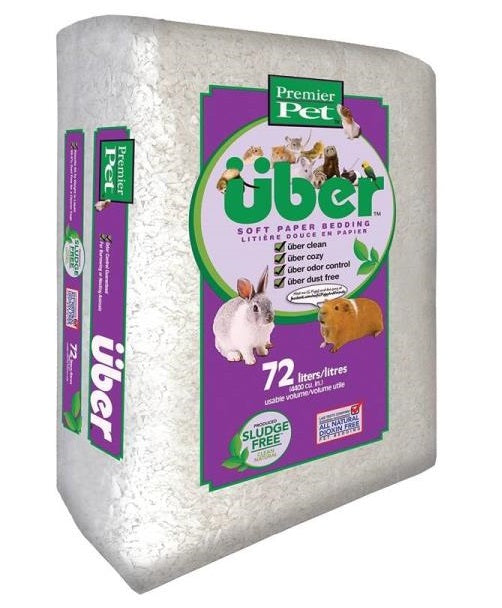 Premier Pet 801000PWUB Soft Paper Pet Bedding, 1000/4400 CU