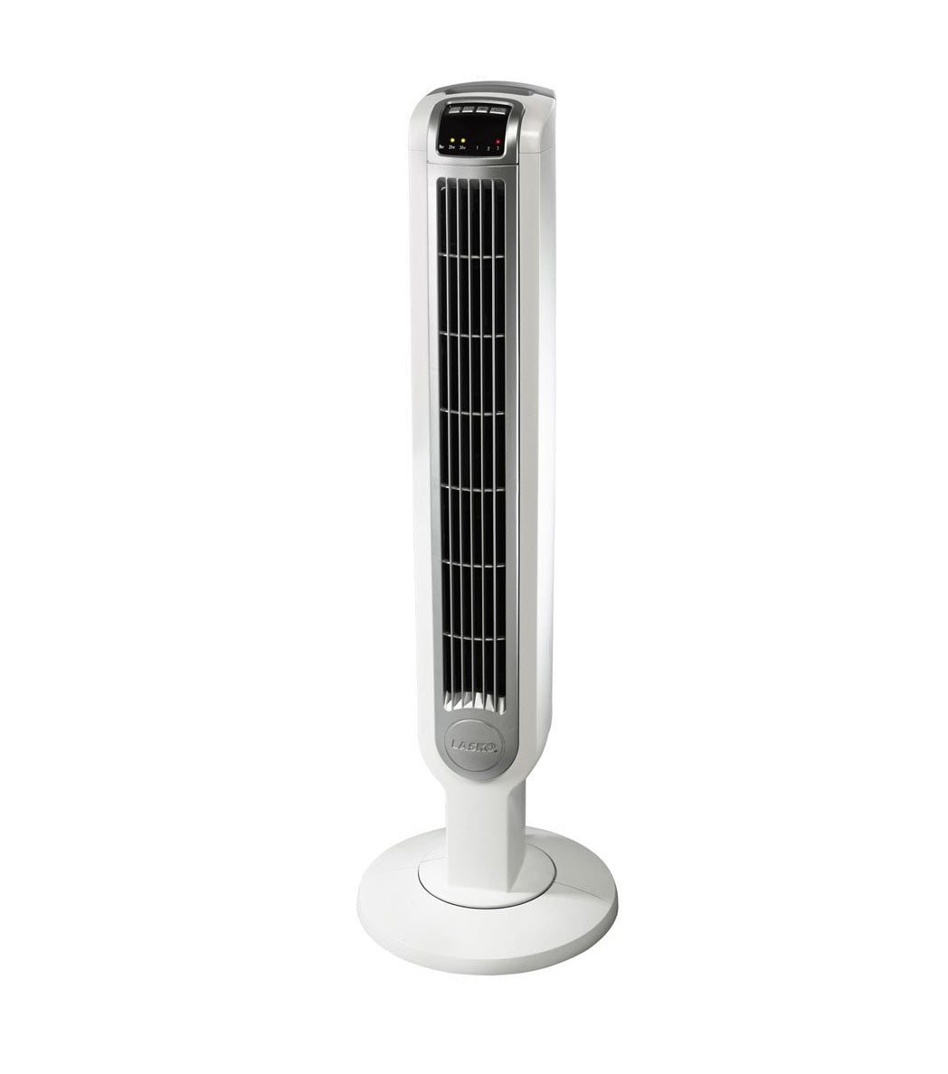 Lasko 2510 Tower Fan With Remote Control, 36 ", 3 Speed, White