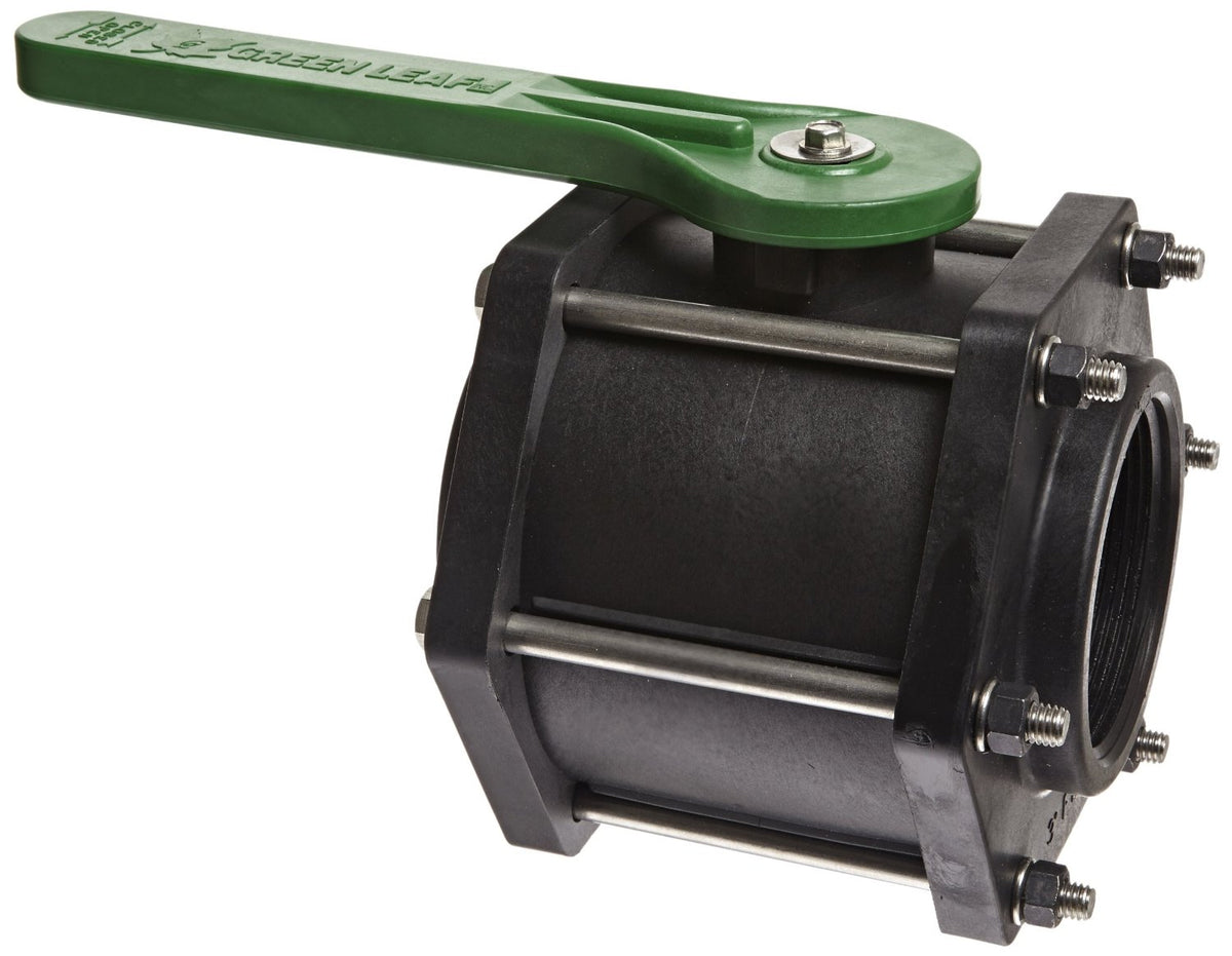 Green Leaf V 300 FP Polypropylene Bolted Ball Valve, 3" NPT Female