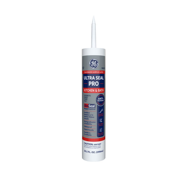 GE GE14209 Ammonia Adhesive Caulk, White, 10.1 oz