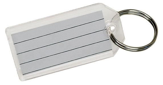 Hy-Ko KB142 Clear Plastic Key Tag, 1-1/8" x 2-1/4"