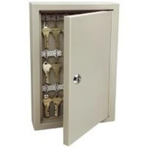 Ge 001801 Steel Key Cabinet Lockable, 30-Key, Clay