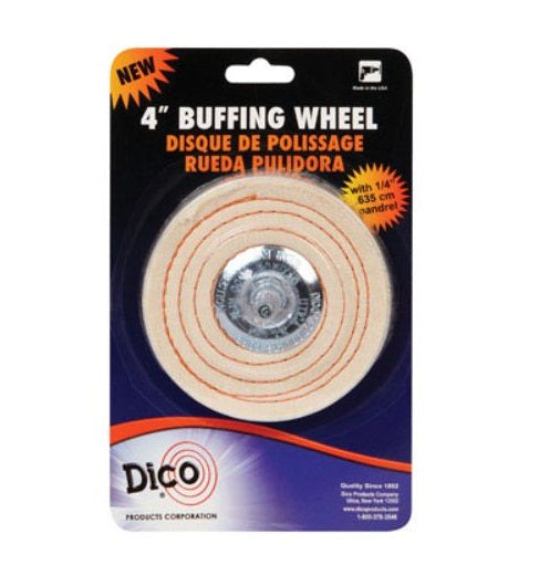Dico Products 527-41-4M Mounted Buffing Wheel, 4"