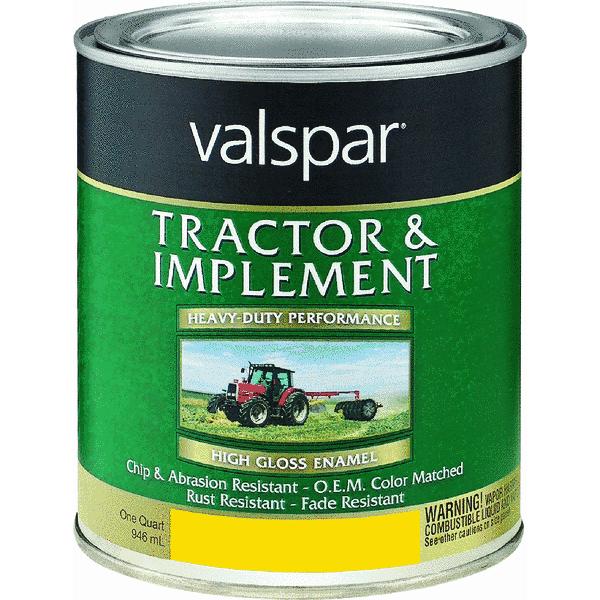 Valspar 018.4432-06.005 Tractor/Implement Enamel, JD Yellow, 1 Quart