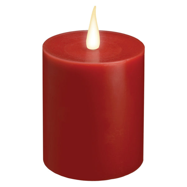 Xodus Innovations +C1684R Battery Operated LED Candle Piller, Red, 4 In