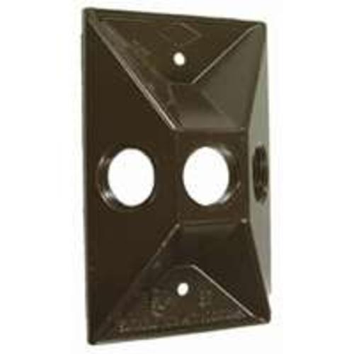 Bell 5189-2 Weatherproof Rectangular Cover, 3 Hole, Bronze