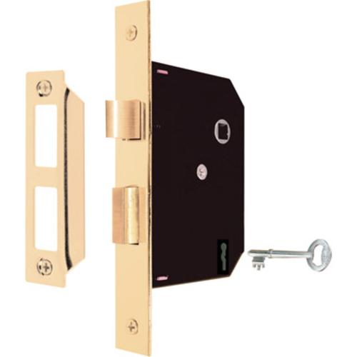 Prime Line E2294 Mortise Lock Assembly Keyed, Brass