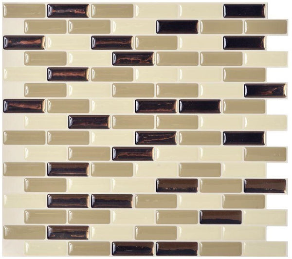Smart Tiles SM1035-6 Mosaic Adhesive Decorative Wall Tile, Dune