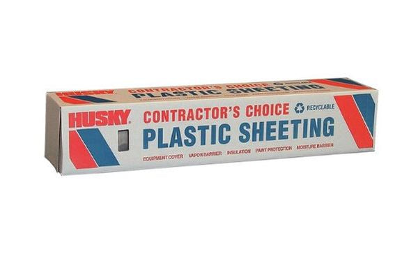 Husky CF0620-50C Plastic Sheeting, 20&#039; x 50&#039;, Clear