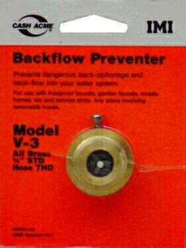 Cash Acme 17198 V-3 Hose Bibb Atmospheric Back Flow Preventer Brass 3/4" x 3/4"