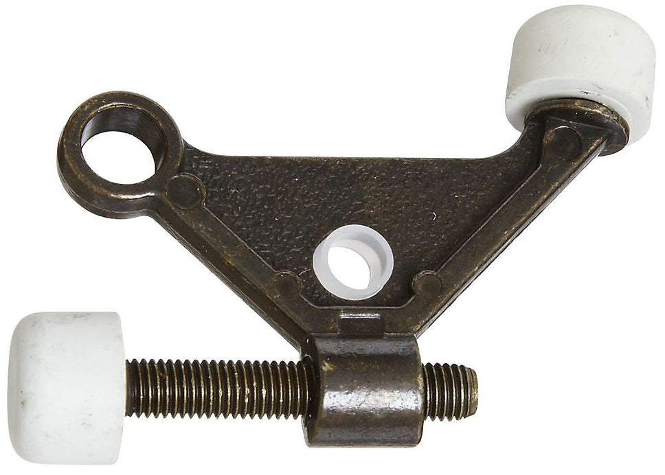 National Hardware N187-708 SPB234 Adjustable Hinge Pin Door Stop, Steel, Antique Brass