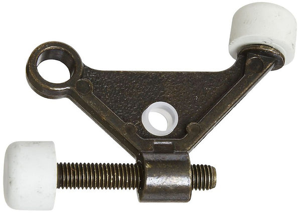 National Hardware N187-708 SPB234 Adjustable Hinge Pin Door Stop, Steel, Antique Brass