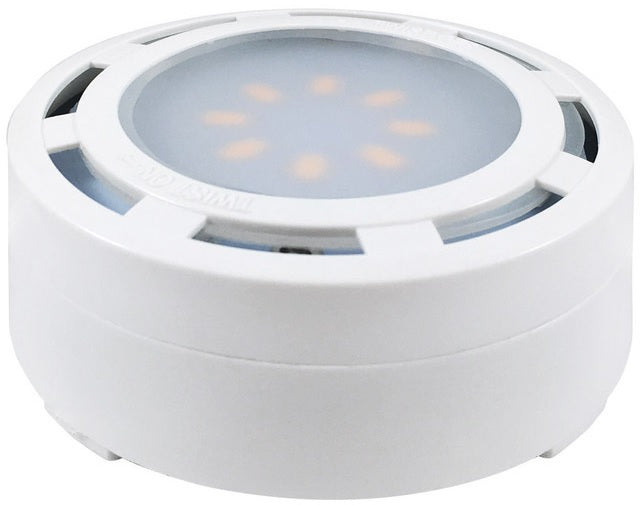 AmerTac KBLD-L3W-N1 Plug-In LED Under Cabinet Puck Light, White