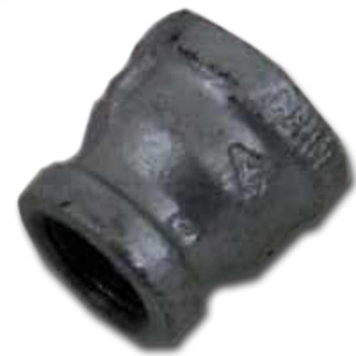 Worldwide Sourcing B240 15X8 Malleable Reducing Coupling 1/2"X1/4", Black