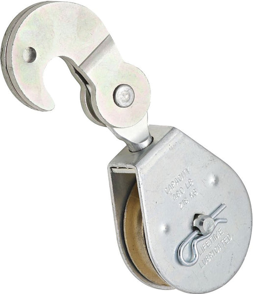 National Hardware N225-581 3215BC Swivel Hook Single Pulleys, 2", Zinc plated