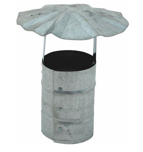 Billy Penn 8100 Galvanized Round Roof Cap, 3"