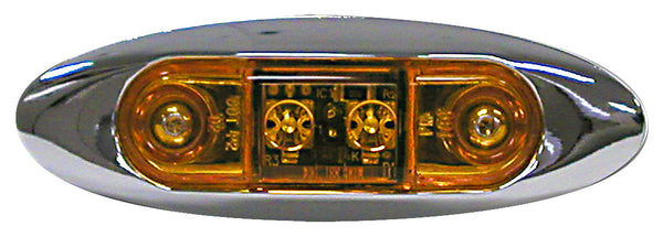 Piranha V168XA 2-LED Slim-Line Clearance/Side Marker Light, Amber