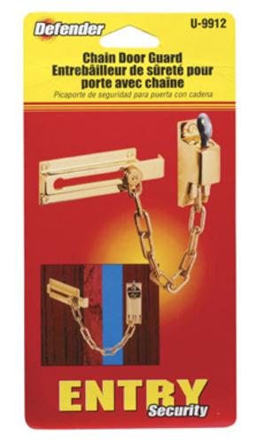 Prime Line U9912 Keyed Chain Door Guard, Brite Brass