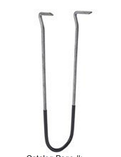 B & KG 10-050HC Galvanized Steel Pipe Hook, 1/2" x 6"