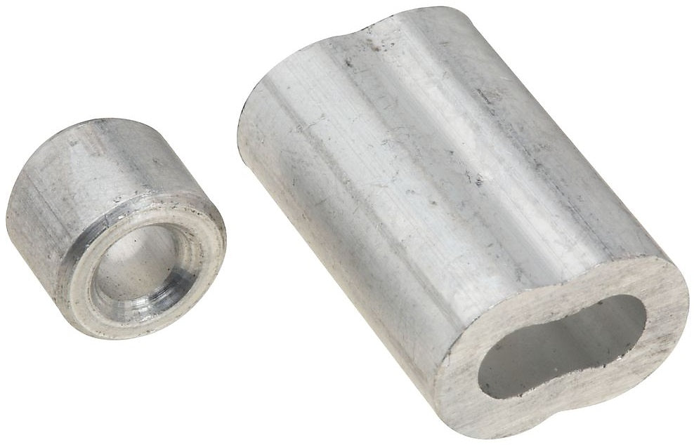 National Hardware N830-354 Ferrule and Stop, Aluminum, 3/16"