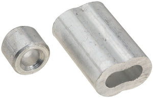 National Hardware N830-354 Ferrule and Stop, Aluminum, 3/16"