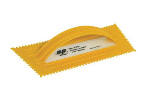 Marshalltown 16275 Plastic Notched Trowel 10"x4-1/2", Yellow