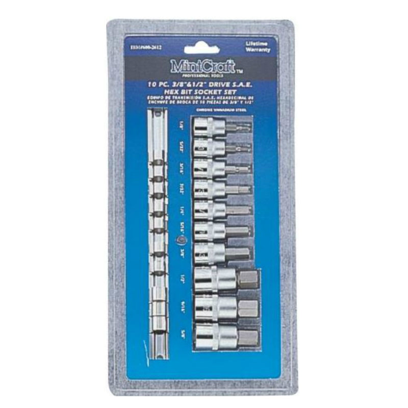 Vulcan TS1010M Socket Set, Chrome Vanadium Steel