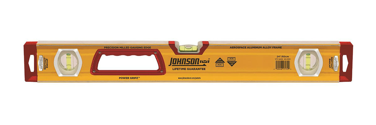 Johnson Level 1717-2400 Heavy Duty Aluminum Box Level, 24" L