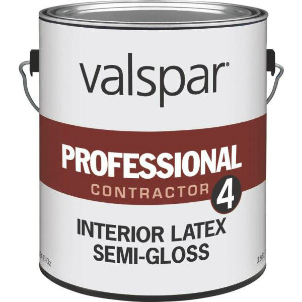Valspar 99424 Professional Contractor 4 Interior Latex Paint, Semi-Gloss