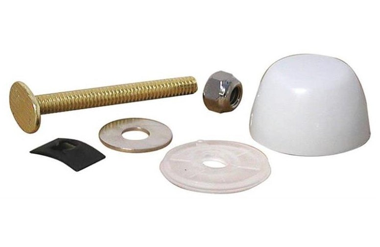 Danco 88972 Closet Bolt with Round Cap, Brass, 2-1/4" L