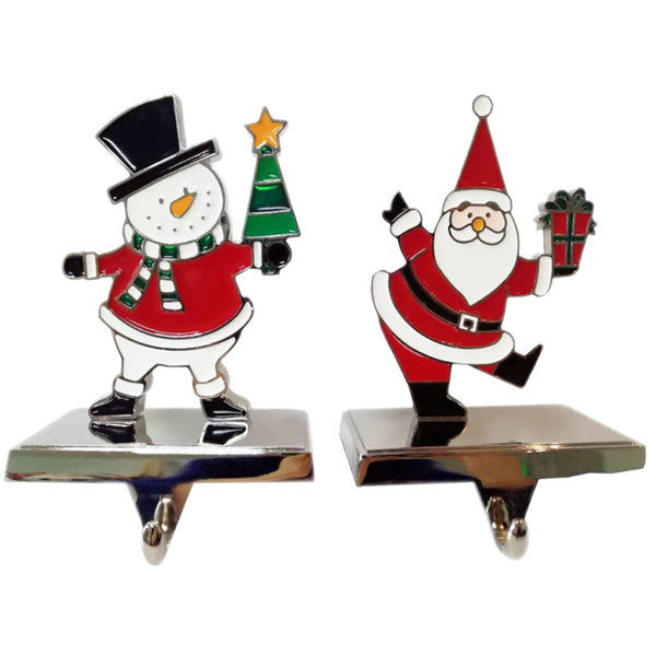 Santas Forest 22419 Whimsical Christmas Stocking Hanger Holders, Set of 2