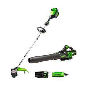 Greenworks 1324902VT String Trimmer and Leaf Blower Combo, 80 Volt