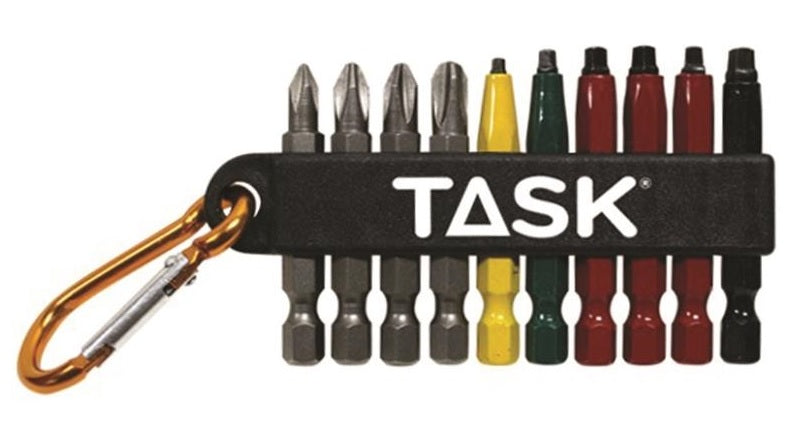 Task Tools T67918 Mixed Rob/Phillips Carabiner Clip, 10 Piece