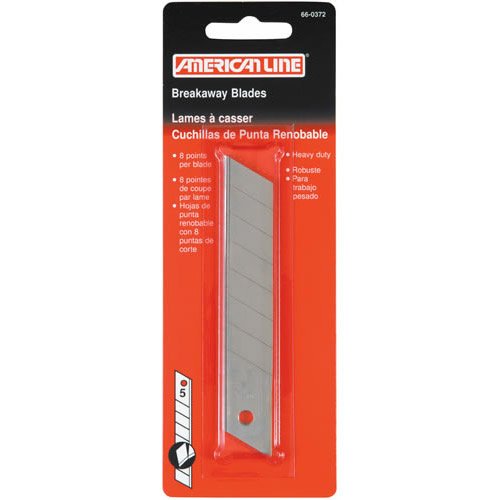 American Line 66-0372 Heavy Duty Breakaway Blades, 5/Card