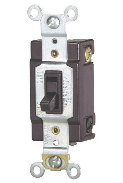 Cooper Wiring 1242-7B-BOX Quiet Toggle Switch, 4 Way, Brown