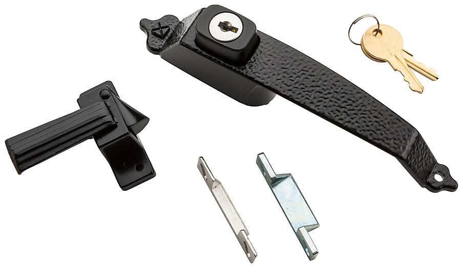 National Hardware N100-031 V1330 Colonial Push Button Latch with Key, Black