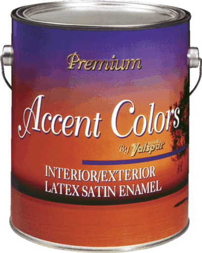 Valspar 044.0003051.007 Satin Latex Enamel Paint, Red Base