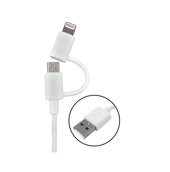 AmerTac PM1002MU8ADP Zenith Micro USB Cable With Adapter, 3' L
